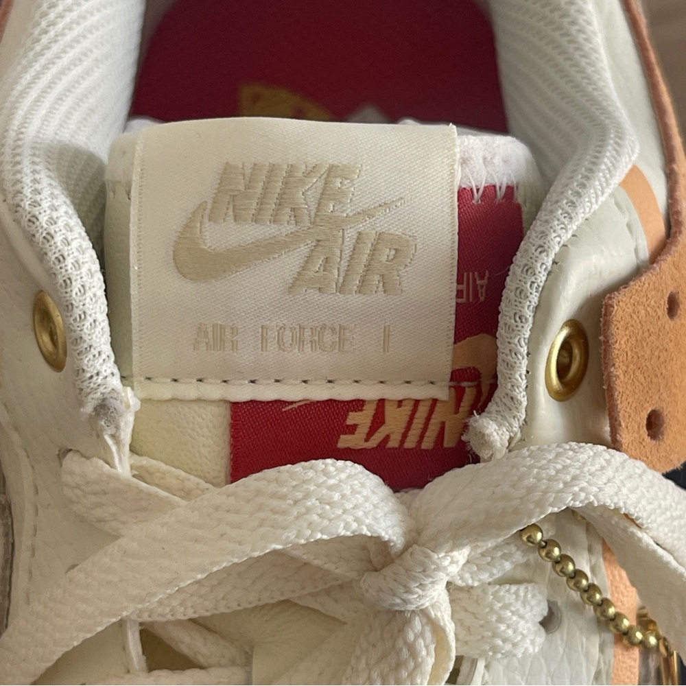 Nike Air Force 1 Shadow sisterhood in cashmere and Cream 9 streetwear orange - Picture 4 of 10